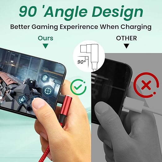 Travel Essentials USB C Multi Charging Cable 2Pack 5FT, Right Angle 4 in 1 Charging Cable, USB Cable Phone Charger with IP/Type C/Type C/Micro Port, Compatible with Most Cell Phones/Tablets and More