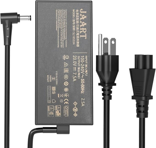 Jaart 150w Charger Fit for Asus Tuf Gaming A15-Fa506 A17-Fa706 Fx505dt Fx705gt,Rog Strix G531gd G731gt,Adp-150ch B A18-150p1a