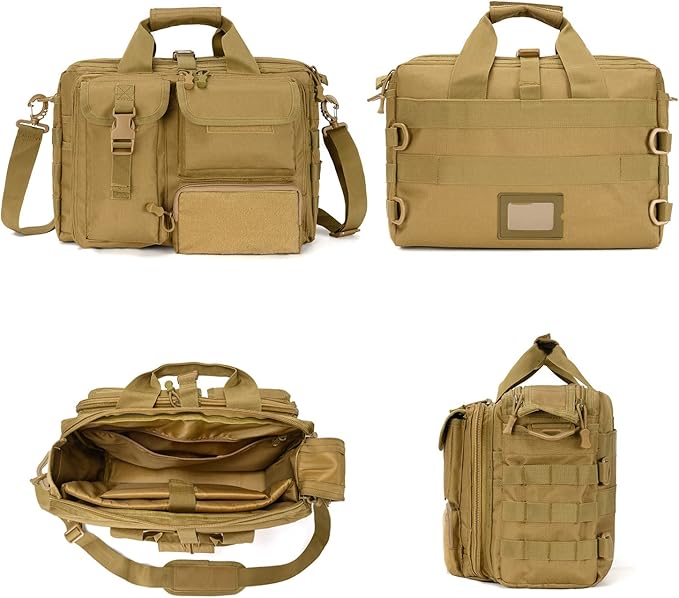 Stypos Tactical Laptop Bag for Men,14inch/15.6inch/17.3inch Messenger Bag Military Shoulder Bag,Flight Work Bags for Pilots