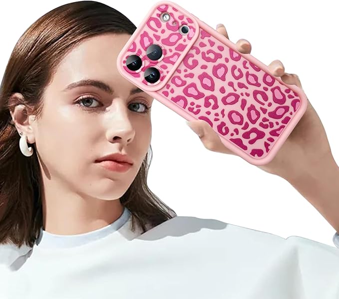 KANGHAR Case Compatible with iPhone 17 Pro Leopard Printed Pattern Cute Cheetah Phone Case Soft TPU Shockproof Protective Cover Designed for iPhone 17 Pro 6.3 Inch Pink