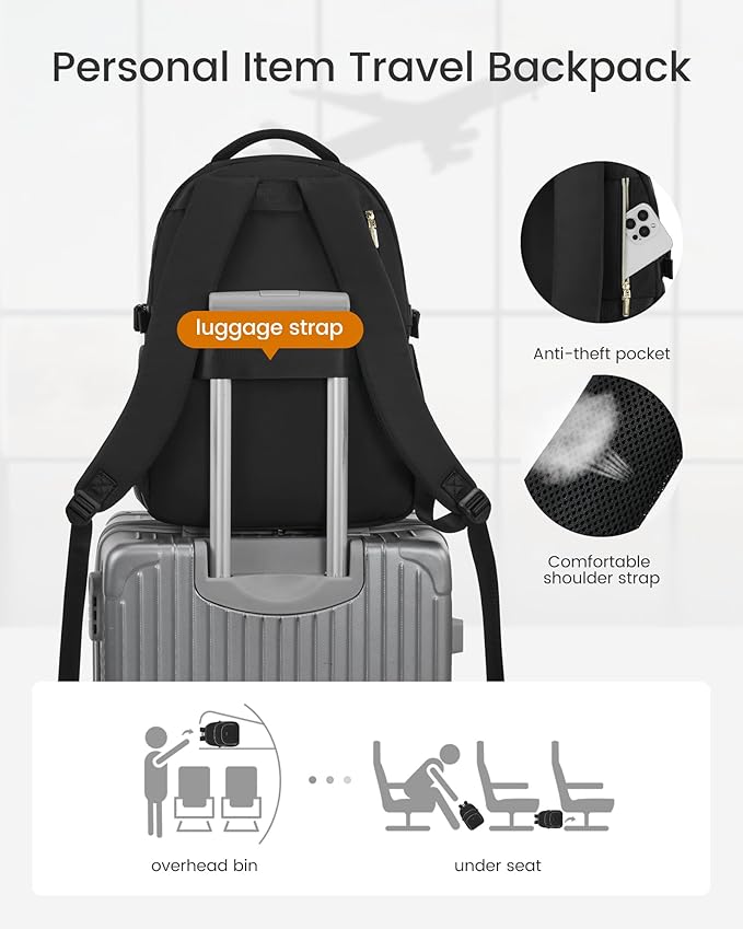 LOVEVOOK Laptop Backpack for Women, 15.6-Inch Work Backpack, Back to School Bookbag for College Student Teen Girls, Casual Personal Item Travel Bag Business Computer Daypack for Teacher Nurse, Gift