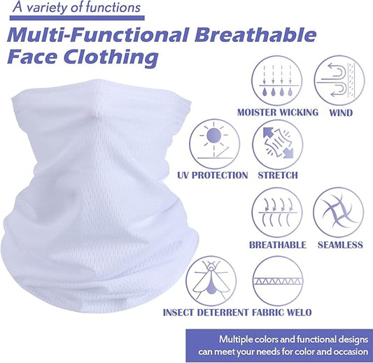 Geyoga Winter Face Mask for Men UV Protection Mask Sunscreen Breathable Windproof Neck Gaiters Scarf Fishing Cycling Running