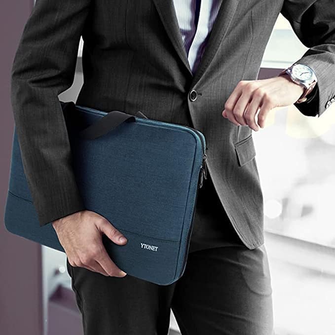 Ytonet Laptop Sleeve Case 15.6 Inch, Slim Water Resistant TSA Carrying Case with Handle, Protective Laptop Cover Compatible with HP Dell Lenovo Asus Notebooks, Gifts for Men Women, Deep Teal