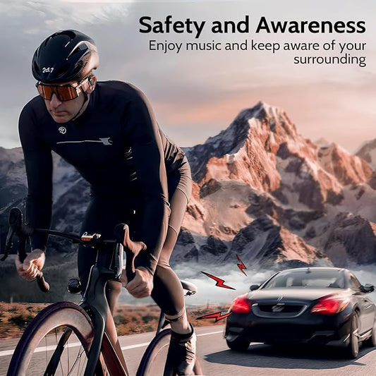 Open Ear Headphones Earbuds Wireless 5.3 Bluetooth Earbuds with LED Digital Display IP55 Waterproof, Wireless Headphones Touch Control Sport Earbuds for Running, Cycling, Gym, Hiking, Gift