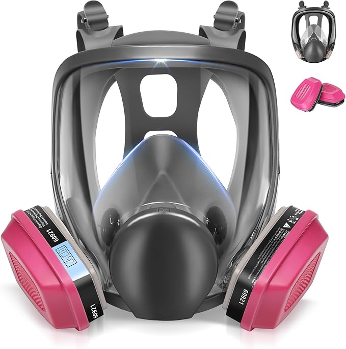 Full Face Respirator Mask - Gas Masks Survival Nuclear and Chemical for Asbestos,Paint and Chemical