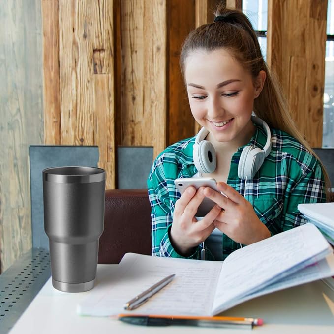 HASLE OUTFITTERS 30oz Stainless Steel Tumbler, Double Wall Vacuum Insulated Travel Mug Tumbler, Durable Insulated Coffee Mug, Gift Box Set (Grey, 1)
