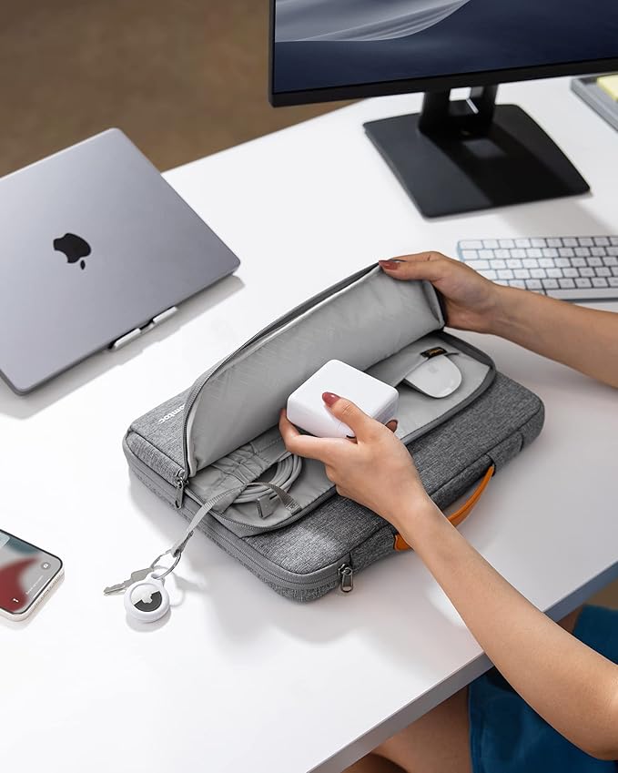 tomtoc 360 Protective Laptop Carrying Case for 2025 13-inch MacBook Air M4/A3240 M3/A3113 M2/A2681 M1/A2337, MacBook Pro M2/A2686 M1/A2337, iPad Pro M4 & iPad Air M3, Water-Resistant Laptop Bag