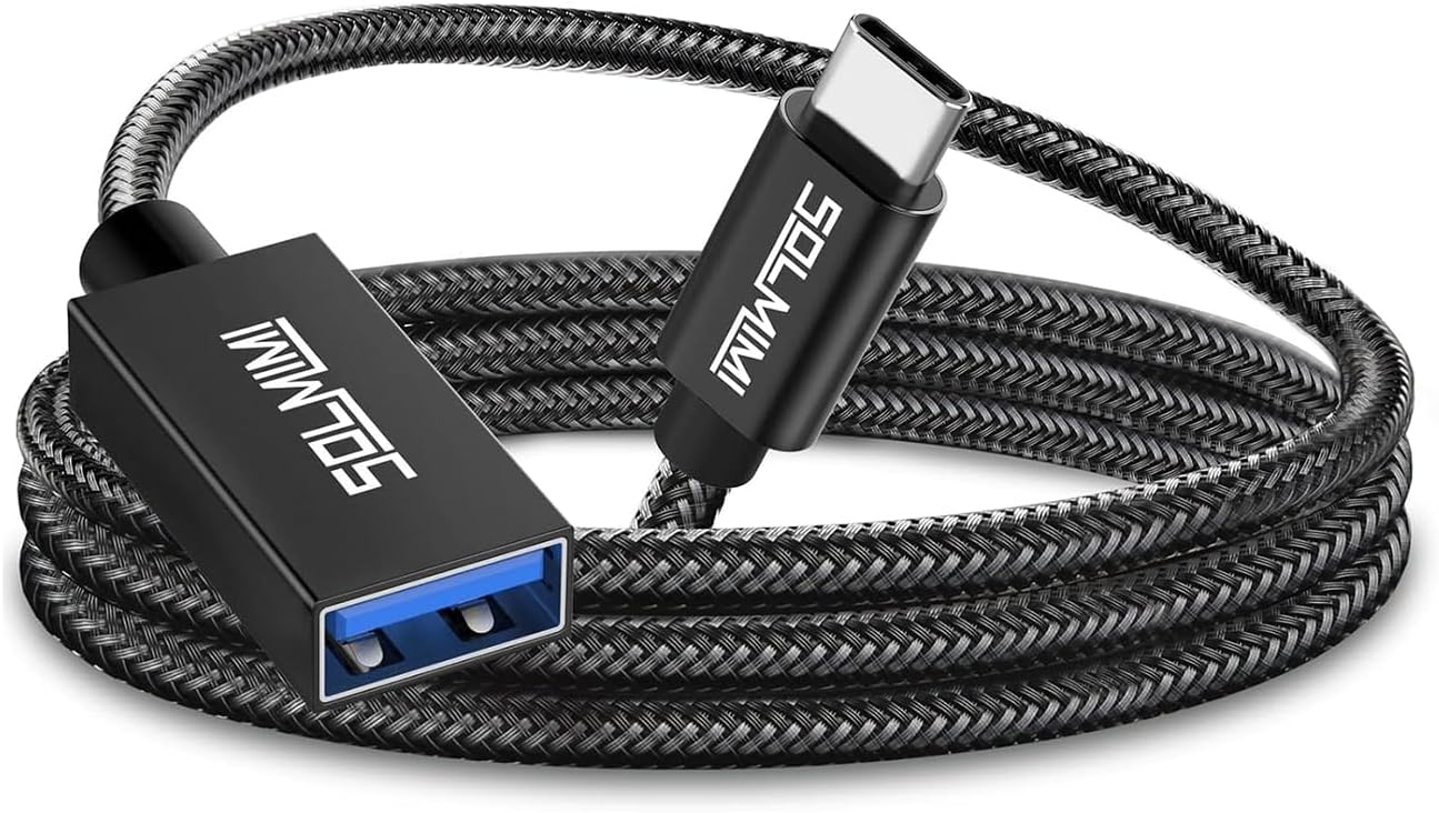 USB C to USB 3.1 Adapter (7.5ft)-5Gbps USB-C Male to USB-A Female OTG Adapter Cable Compatible with MacBook Pro/Air, iPhone 16 Pro Max/16 Plus/16e/15, Samsung Galaxy S25/S24/S23