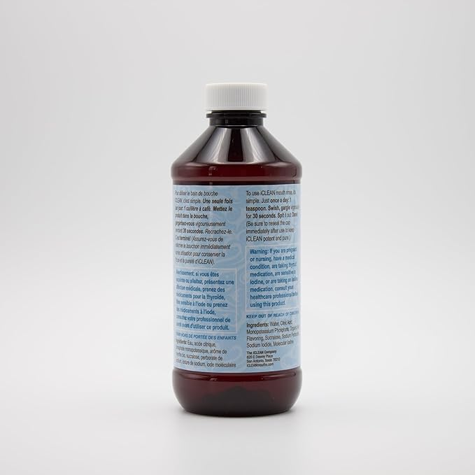 iCLEAN Mouthwash - Fluoride & Alcohol-Free Rinse | Harness The Power of Iodine | Molecular Iodine Mouth Rinse for Clean Oral Care | Gargle for Bad Breath & Oral Wellness | Cleans Where Others Can't