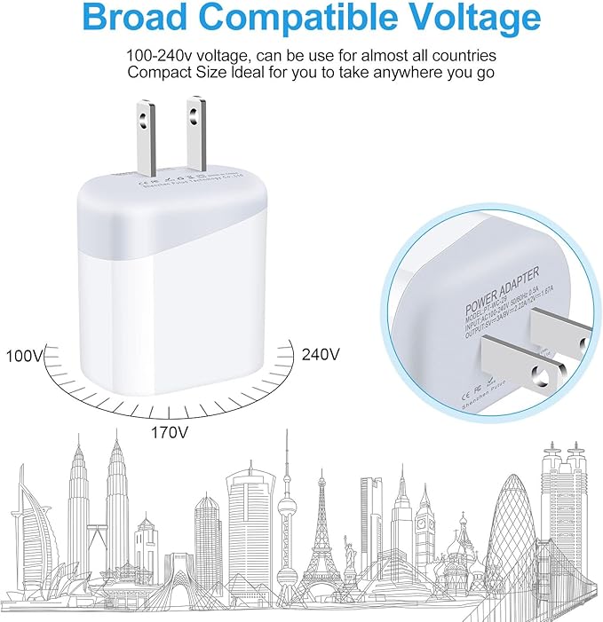 USB C Pixel 7 Fast Charger Type C Charging Block for Google Pixel 10 9a 9 Pro XL 8a 8 Pro 7a 7 Pro 7 6a 6 Pro 5a,20W PD 3.0 USB C Wall Charger Box Cube Power Adapter for iPhone 14,Samsung Galaxy S24