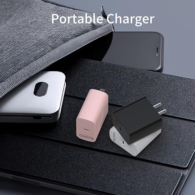 USB C Charger Block CALCINI 3 Pack GAN 65W PD Compact Fast Type C Wall Charger for Laptop Charger Power Adapter MacBook Pro/Air, GalaxyS21/S20, Dell XP S13, Note 20/10+, Phone15/Mini iPad,Pixel