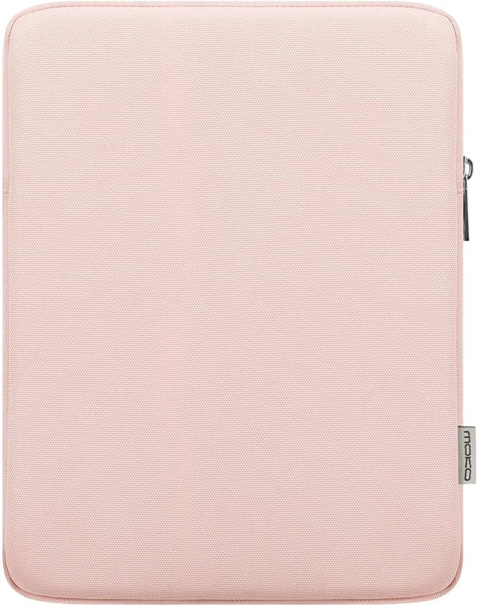 MoKo 9-11 Inch Tablet Sleeve Bag Carrying Case Fits iPad air 5 10.9" 2022,iPad Pro 11 M2 2022-2018,iPad 10th 10.9,iPad 9/8/7th Gen 10.2,iPad Air 4 10.9/Air 3 10.5,Tab S8/S9 11", Baby Pink