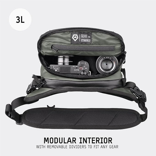 WANDRD ROGUE V1 3L Sling: Compact Camera Sling and Crossbody Bag with Fast Access, 3-Way Carry– Lightweight Everyday Bag Great for Travel, Photography, and Daily Use (Wasatch Green)
