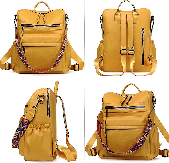 Dora & Liz Womens Backpack Purse Leather Fashion Travel Backpack Purse for Women Designer Ladies Shoulder Bags