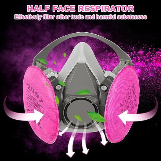Full Face Respirator Mask - Gas Masks Survival Nuclear and Chemical for Asbestos, Fume, Resin, Dust and Chemical