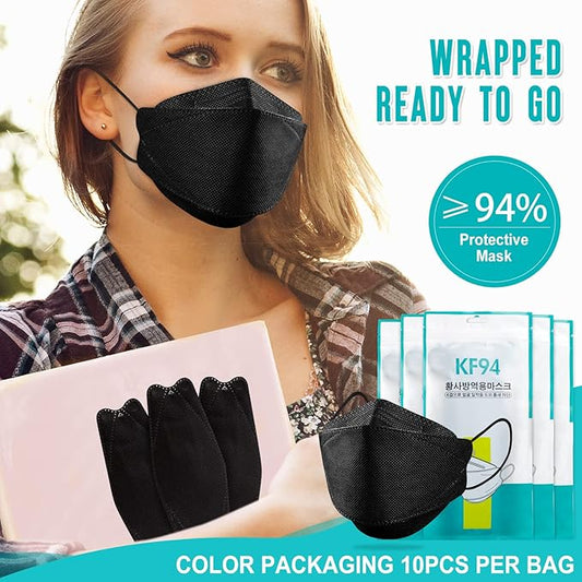 50 PCS KF94 Face_KF94_Mask, 4-Ply Filtеr KF94 Màsk BEF>94% FDẴ Certified