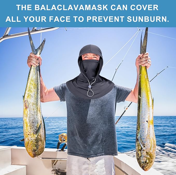 3 Pack Summer Balaclava Sun UV Protection Hood Breathable Full Head Mask Face Cover for Men Women Motorcycle Cycling Fishing