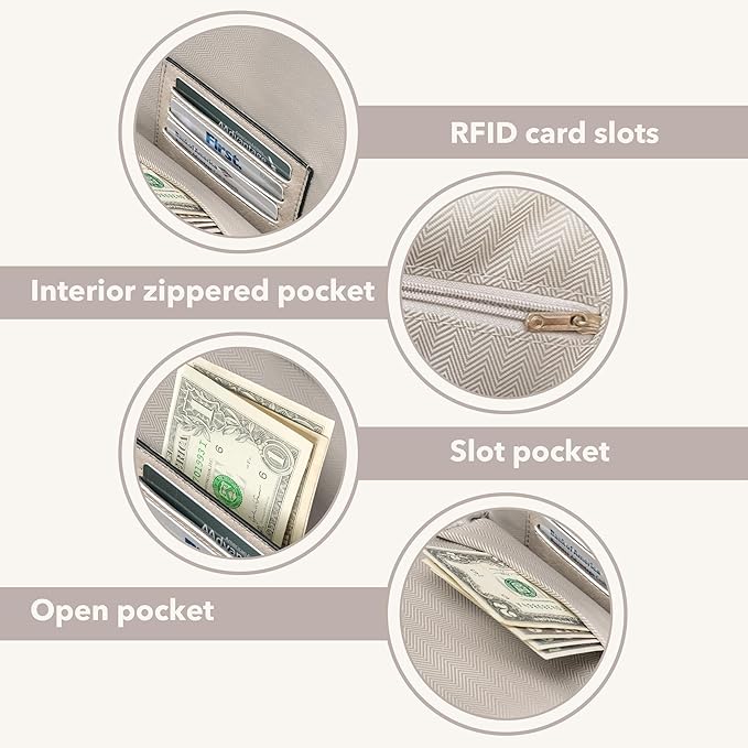 Yarnic Anti Theft Small Crossbody Sling Bags for Women Men, RFID Crossbody bags Vegan Pu Leather Travel Cross Body Purses, Chest Bag with Adjustable Strap (Misty Grey)