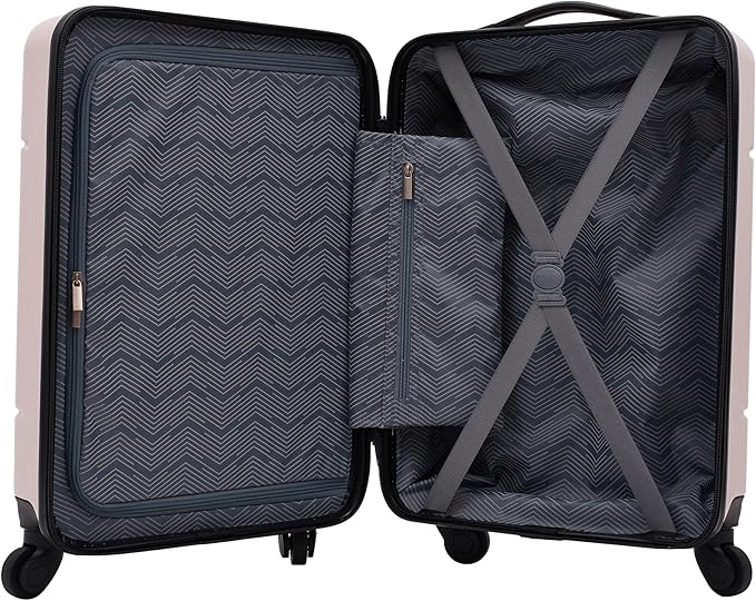 Travelers Club Skyline Spinner Luggage, Filmy, 22-Inch Carry-On