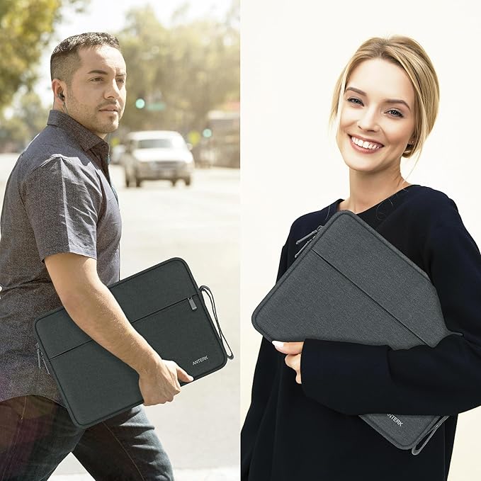 Laptop Sleeve 14 Inch, Water Resistant Traveling Computer Cover with Handle, Shockproof Protective Carrying Laptop Case Compatible for 14 Inch MacBook Air/Pro, HP, Dell, Lenovo, Darkgrey