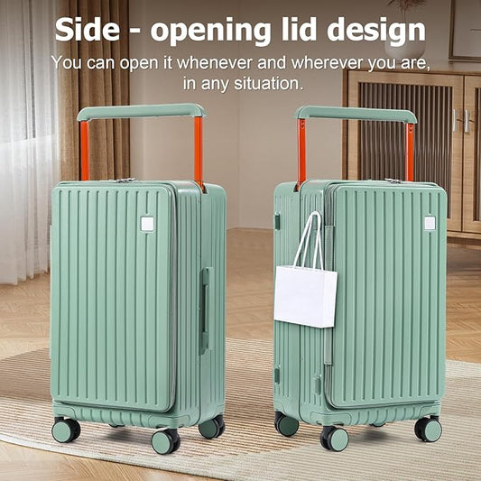 Joyway Hardshell 24 inch luggage with spinner wheels, Lightweight Hardside large checked withTSA Lock (Green, Checked Luggage-24 Inch)