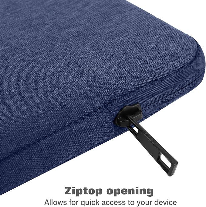 MoKo 7-8 Inch Tablet Sleeve Bag, Polyester Pouch Cover Case Fits iPad Mini (A17 Pro) 8.3" 2024, iPad Mini 6/5/4/3/2/1, Samsung Galaxy Tab S2 8.0, Tab A 8.0, ZenPad Z8s 7.9,Navy Blue