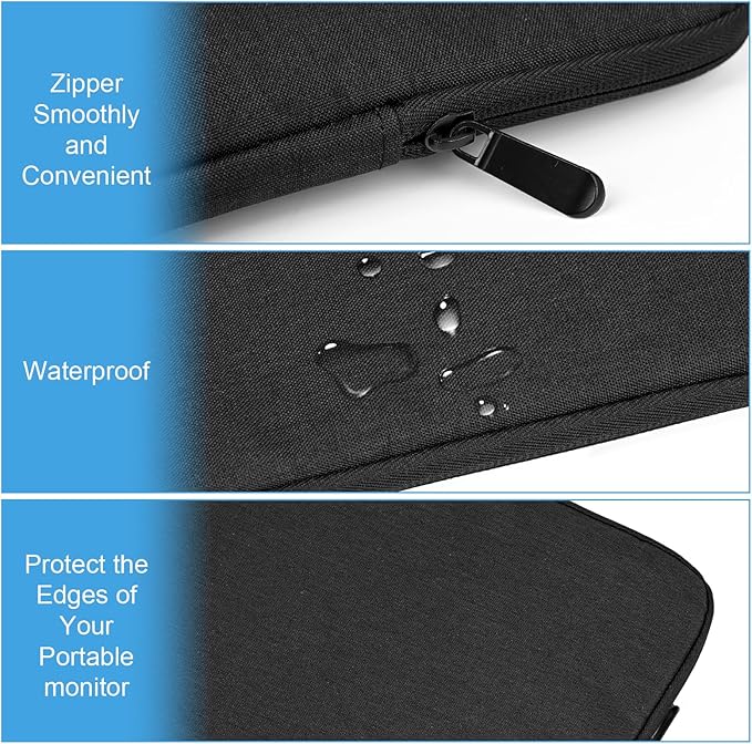 Ctemnpho 18.5 inch Laptop Sleeve Case Storage Bag, Portable Computer Cover Bag with Pocket Zipper for 18.5 inch Monitor, Laptop Notebook Computer Gaming Display Protective Travel
