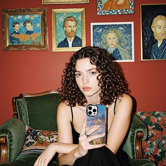 for iPhone 15 Pro Case, Impressionist Floral Landscape Pattern, Military-Grade Drop Protection, Cute Soft Slim TPU Protective Cover with Camera Lens Protection for Women & Girls