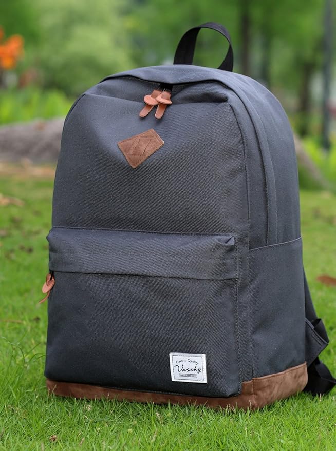 Backpack for Men Women,VASCHY Classic Water-resistant Lightweight Travel School Backpack Casual Daypack