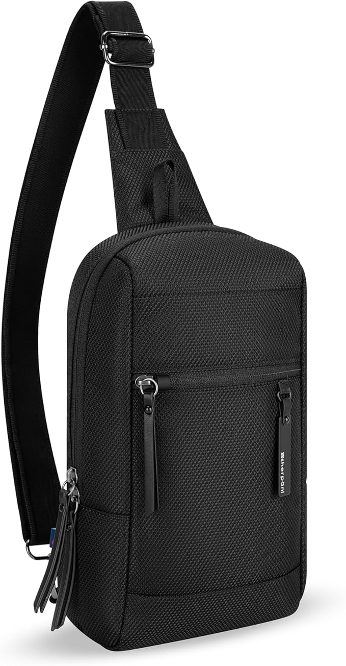 Sherpani Metro, Anti Theft Sling Bag, Sling Backpack, 5L Travel Bag, Shoulder Chest Purse, Crossbody Backpack for Women, Metal Hardware, Travel Gift (Carbon)