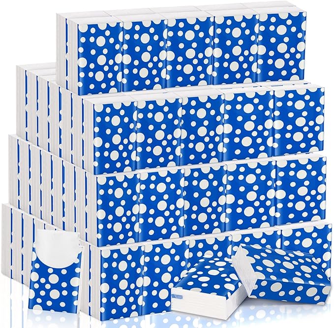 120 Pack Pocket Tissues Travel Packs 1200 Sheets Tissues Travel Size 3 Ply Unscented Small Mini Tissue Pack with Unique Embossing Process Individual Portable Tissue Packs for Purse Travel Camping