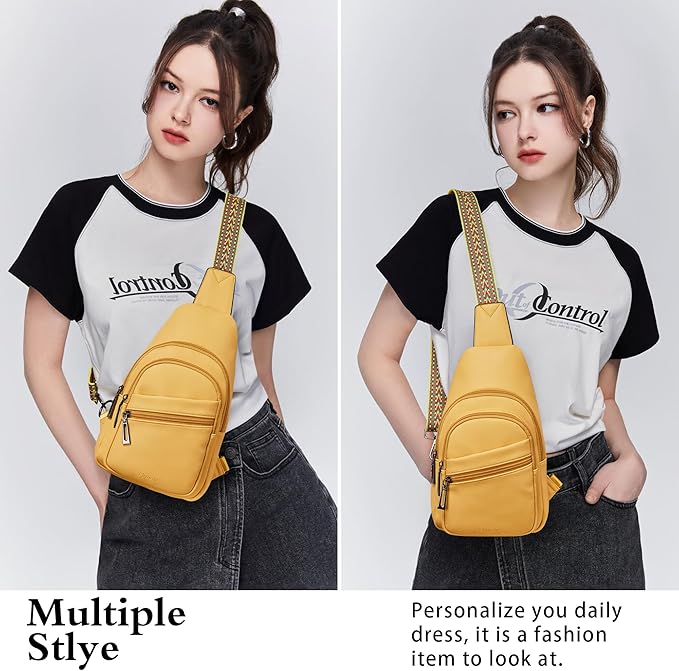 Sling Bag Crossbody Bags for Women Small Cross Body Bag Fanny Packs Chest Sling Purse for Daily Travel Leisure Sport