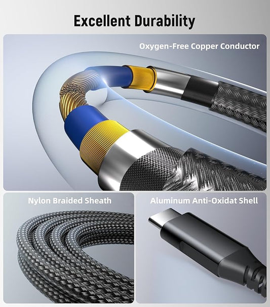USB C to 3.5mm Headphone Jack Adapter 3.3ft, USB Type C to 3.5mm AUX Female Audio Dongle Cable Cord Compatible with iPhone 16/15 Pro Max, Samsung S24/S23/S22, iPad Pro, Pixel, MacBook