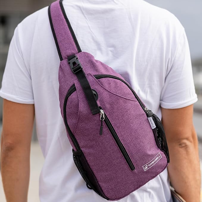 |Not Made In China| Crossbody Sling Backpack, Sling Bag For Travel and Hiking, Anti-Theft Chest Bag