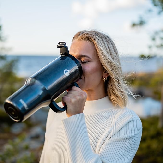 40 Oz Tumbler with Handle and Straw, Insulated Tumbler with Leakproof 2-in-1 Lid and Straw, Reusable and Portable Water and Coffee Stainless Steel Travel Mug, Vacuum Insulated