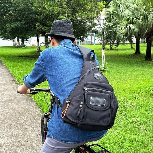 Large Sling Backpack, Sling Chest Bag Shoulder Crossbody Daypacks Fits 14.1-Inch Laptop for Travel Outdoor Men Women