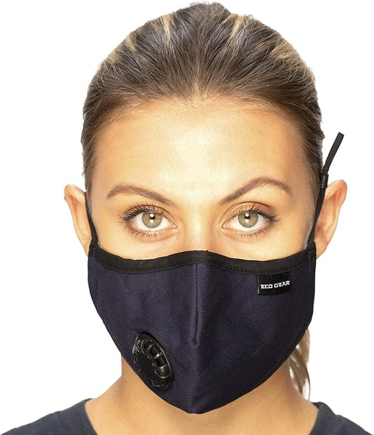 Anti Pollution Face Mask Particulate Respirator| Mask for Dust, Exhaust Gas, Smoke, Smog, Pollen and Fumes | Unisex Military Grade Washable Mouth Mask
