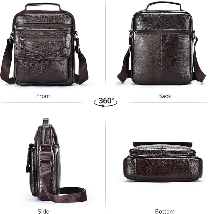 NIUCUNZH Genuine leather man purse mens crossbody sling bag small messenger shoulder Satchel