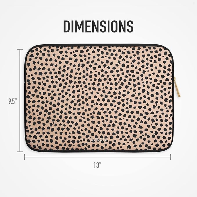 Vandel MacBook Air 13 inch Laptop Sleeve, Fits 13-13.3 inch Laptops: Neoprene MacBook Air & Pro Case, Chromebook, HP Soft Cover | Thin Computer Carrying Bag, Cheetah Mac (M1 & M2) Pouch