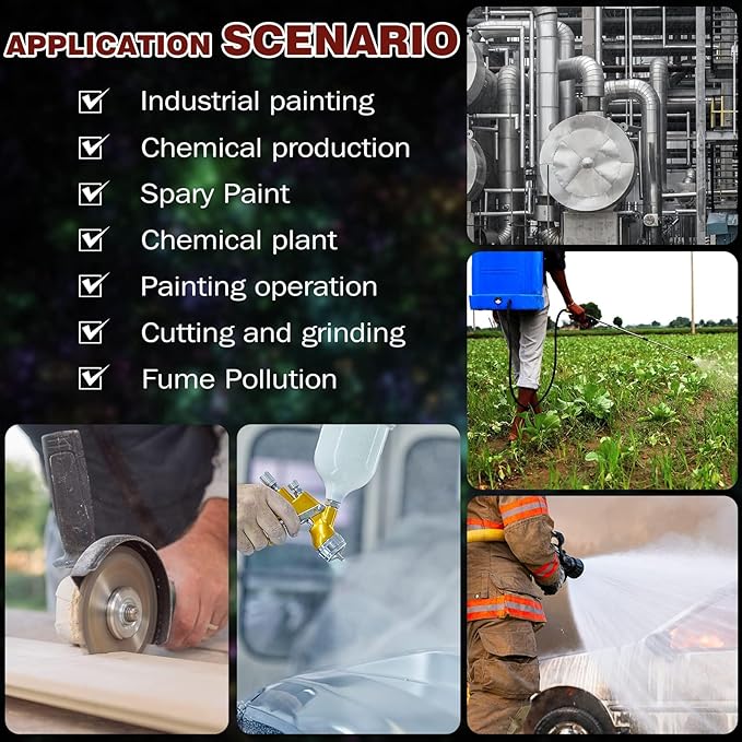 Gas Masks Survival Nuclear and Chemical - Reusable Full Face Respirator Gas Mask with Activated Carbon Filter