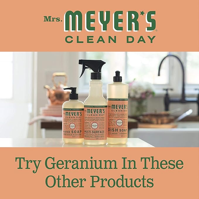 Mrs. Meyers Clean Day Room Freshener, Geranium, 8 Fluid Ounce (Pack of 3)