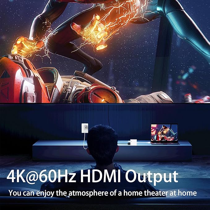 USB C to HDMI Adapter, Type C to 4K HDMI Adapter with 100W PD Multiport Digital AV Converter for MacBook Pro/air, iPad Pro/air, iPhone 15/16, Tablets, Switch and More USB-C Devices