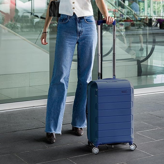 Traveler's Choice Pagosa Indestructible Hardshell Expandable Spinner Luggage, Navy, 30-Inch Large