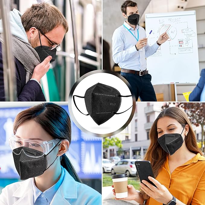 BLScode KN95 Face Mask 60 Pack,Individually Wrapped 5-Layer face Masks,Filter Efficiency≥95%