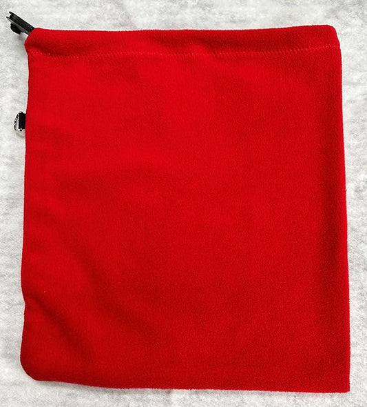 Firefighter SCBA Face Piece Respirator Mask Bag, Fleece, Intended for Firefighters, First Responders, and Safety Personnel (Red)