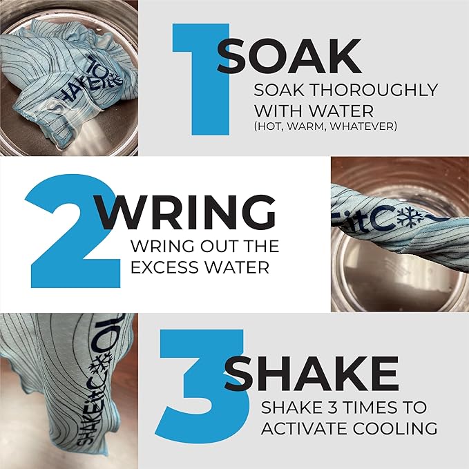 SHAKEitCOOL Original Cooling Towel – Be Cool in Style - Heat Relief, Soft, Lightweight, Sun Protection, Easy Clean - Perfect for Biking, Running, Yoga, Gym, Gardening - Donut Sprinkle