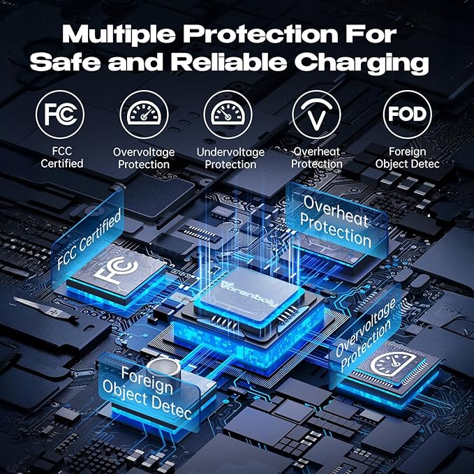 3 in 1 Wireless Charging Station for Multiple Devices Apple Magsafe Charger Stand, Mag-Safe Wireless Charger Dock for iPhone 16 15 14 13 12 Series Apple Watch Airpods Nignt Stand Charging Dock(Black)