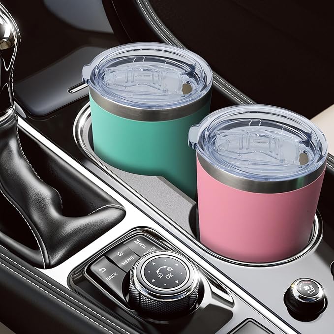 20oz Tumbler Bulk Stainless Steel Tumblers with Lid Vacuum Insulated Double Wall Travel Coffee Mug Powder Coated Tumbler Cup for Hot and Cold Drinks(Light Blue, 6 pack)