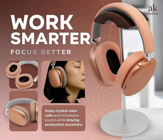 P959 Wireless Gaming Earbuds – Bluetooth 5.3 Stereo Headphones with Mic, Touch Controls, Long Battery, IPX6 Waterproof, Ergonomic for Music, Sports & Travel (Salmon)