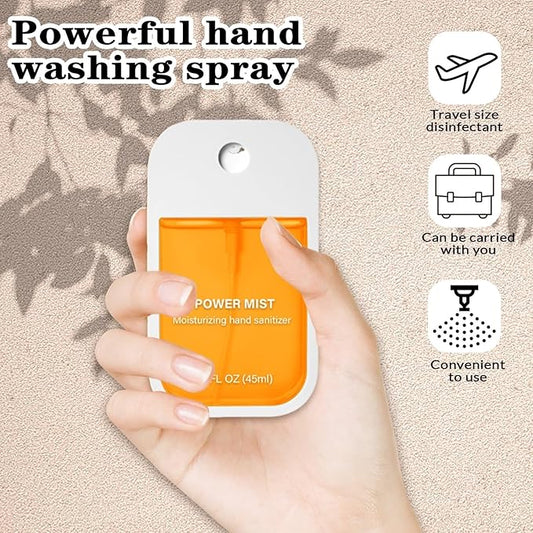 6 Pcs Hand Sanitizer Spray, Portable Power Mist Hydrating Hand Sanitizers Spray for Adults and Kids, 7.8 FL. OZ. Travel Size, 5 Scents